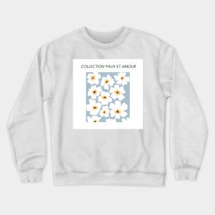 Blue floral art, minimal, modern, organic designs, botanical beauty Crewneck Sweatshirt